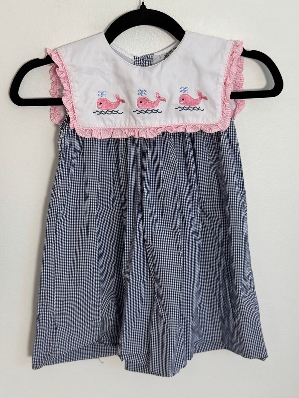 Cecil & Lou Gingham Whale Dress Dress size 4T